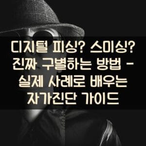 디지털 피싱? 스미싱? 진짜 구별하는 방법 - 실제 사례로 배우는 자가진단 가이드 디지털-피싱-스미싱-진짜-구별하는-방법