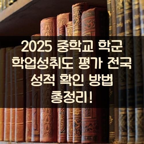 2025 중학교 학군 학업성취도 평가 전국 성적 확인 방법 총정리!