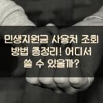 민생지원금 사용처 조회 방법 총정리! 어디서 쓸 수 있을까?