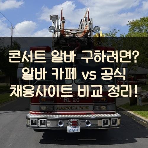 콘서트 알바 구하려면? 알바 카페 vs 공식 채용사이트 비교 정리!
