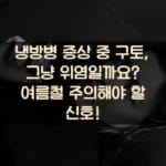 냉방병 증상 중 구토, 그냥 위염일까요? 여름철 주의해야 할 신호!