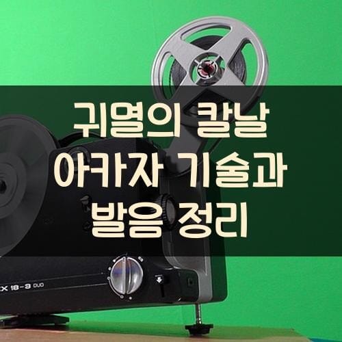 귀멸의 칼날 아카자 기술과 발음 정리