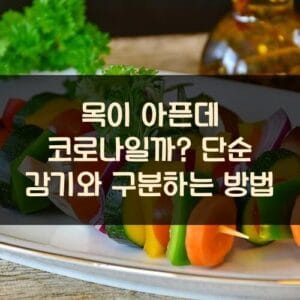 목이 아픈데 코로나일까? 단순 감기와 구분하는 방법 목이 아픈데 코로나일까? 단순 감기와 구분하는 방법