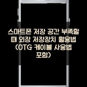 스마트폰 저장 공간 부족할 때 외장 저장장치 활용법 (OTG 케이블 사용법 포함) 스마트폰 저장 공간 부족할 때 외장 저장장치 활용법 (OTG 케이블 사용법 포함)