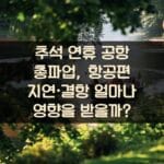 추석 연휴 공항 총파업, 항공편 지연·결항 얼마나 영향을 받을까?
