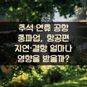 추석 연휴 공항 총파업, 항공편 지연·결항 얼마나 영향을 받을까? 추석 연휴 공항 총파업, 항공편 지연·결항 얼마나 영향을 받을까?