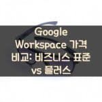 Google Workspace 가격 비교: 비즈니스 표준 vs 플러스