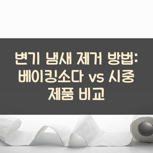 변기 냄새 제거 방법: 베이킹소다 vs 시중 제품 비교