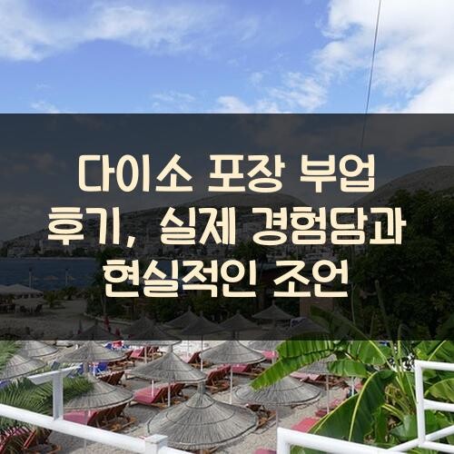 다이소 포장 부업 후기, 실제 경험담과 현실적인 조언