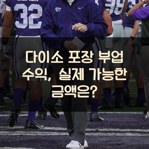 다이소 포장 부업 수익, 실제 가능한 금액은?