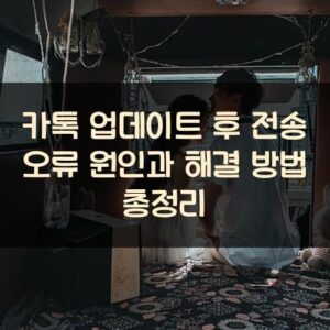 카톡 업데이트 후 전송 오류 원인과 해결 방법 총정리 카톡 업데이트 후 전송 오류 원인과 해결 방법 총정리