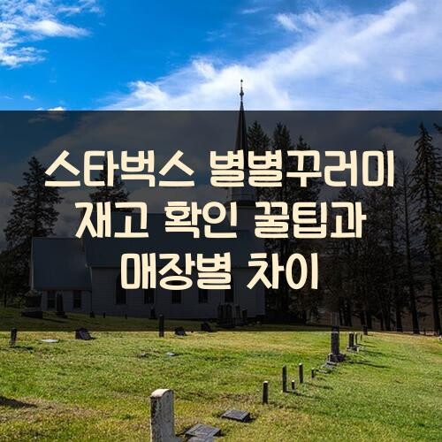 스타벅스 별별꾸러미 재고 확인 꿀팁과 매장별 차이