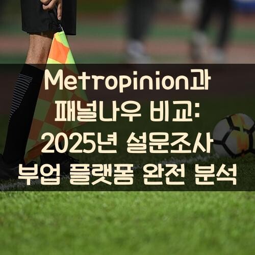 Metropinion과 패널나우 비교: 2025년 설문조사 부업 플랫폼 완전 분석