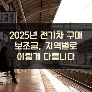2025년 전기차 구매 보조금, 지역별로 이렇게 다릅니다 2025년 전기차 구매 보조금, 지역별로 이렇게 다릅니다