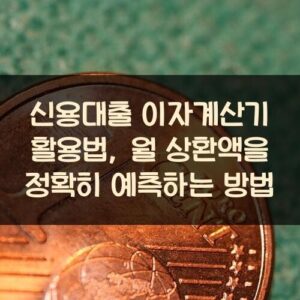 신용대출 이자계산기 활용법, 월 상환액을 정확히 예측하는 방법 신용대출 이자계산기 활용법, 월 상환액을 정확히 예측하는 방법