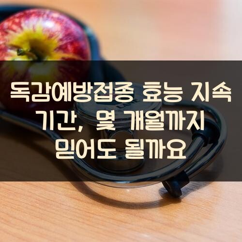 독감예방접종 효능 지속 기간, 몇 개월까지 믿어도 될까요?