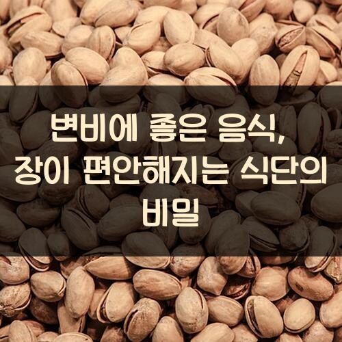 변비에 좋은 음식, 장이 편안해지는 식단의 비밀