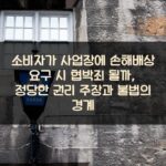 소비자가 사업장에 손해배상 요구 시 협박죄 될까?, 정당한 권리 주장과 불법의 경계