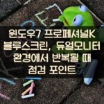 윈도우7 프로페셔널K 블루스크린, 듀얼모니터 환경에서 반복될 때 점검 포인트