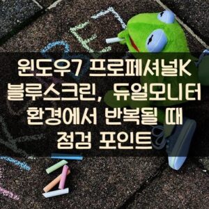 윈도우7 프로페셔널K 블루스크린, 듀얼모니터 환경에서 반복될 때 점검 포인트 윈도우7 프로페셔널K 블루스크린, 듀얼모니터 환경에서 반복될 때 점검 포인트
