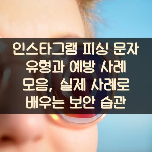 인스타그램 피싱 문자 유형과 예방 사례 모음, 실제 사례로 배우는 보안 습관