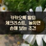 카카오톡 탈퇴 체크리스트, 놓치면 손해 보는 조건