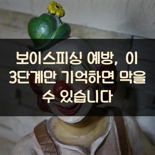 보이스피싱 예방, 이 3단계만 기억하면 막을 수 있습니다