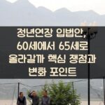 정년연장 입법안, 60세에서 65세로 올라갈까? 핵심 쟁점과 변화 포인트