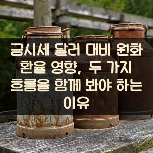 금시세 달러 대비 원화 환율 영향, 두 가지 흐름을 함께 봐야 하는 이유