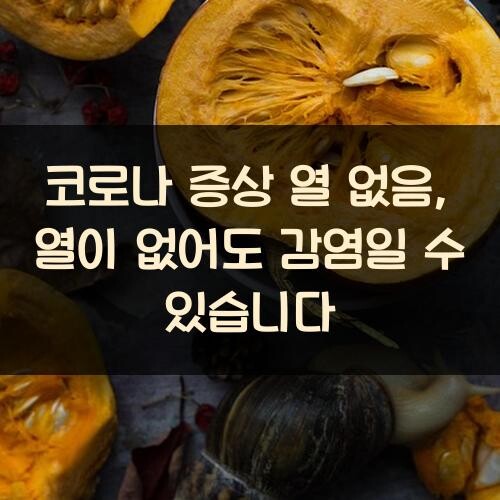 코로나 증상 열 없음, 열이 없어도 감염일 수 있습니다