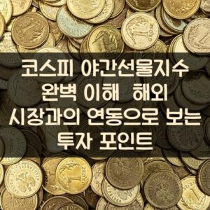 코스피 야간선물지수 완벽 이해 해외 시장과의 연동으로 보는 투자 포인트 코스피 야간선물지수 완벽 이해 해외 시장과의 연동으로 보는 투자 포인트