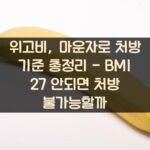 위고비, 마운자로 처방 기준 총정리 - BMI 27 안되면 처방 불가능할까?