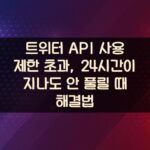 트위터 API 사용 제한 초과, 24시간이 지나도 안 풀릴 때 해결법