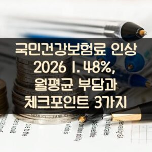 국민건강보험료 인상 2026 1.48%, 월평균 부담과 체크포인트 3가지