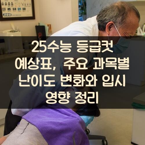 25수능 등급컷 예상표, 주요 과목별 난이도 변화와 입시 영향 정리