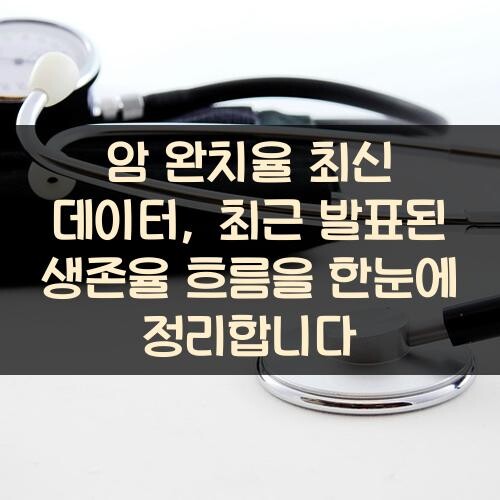 암 완치율 최신 데이터, 최근 발표된 생존율 흐름을 한눈에 정리합니다