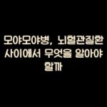 모야모야병, 뇌혈관질환 사이에서 무엇을 알아야 할까