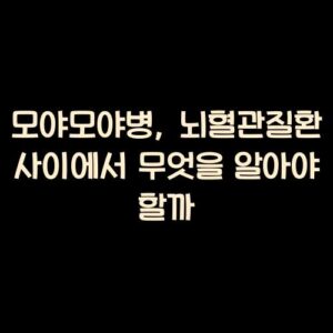 모야모야병, 뇌혈관질환 사이에서 무엇을 알아야 할까 모야모야병, 뇌혈관질환 사이에서 무엇을 알아야 할까
