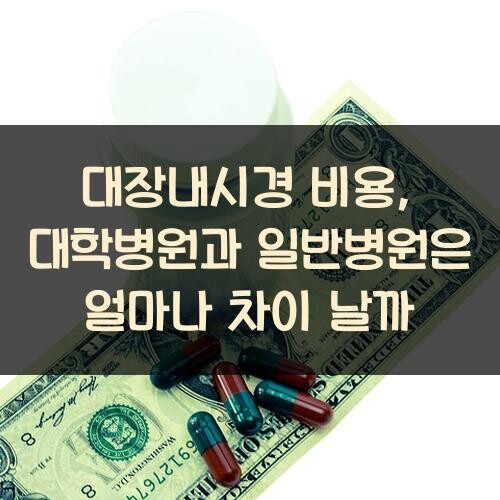 대장내시경 비용, 대학병원과 일반병원은 얼마나 차이 날까