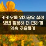 카카오톡 위치공유 설정 방법 활용해 더 편하게 약속 조율하기