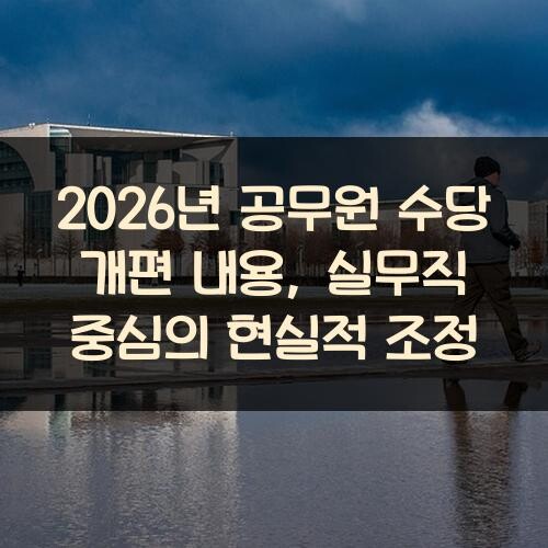 2026년 공무원 수당 개편 내용, 실무직 중심의 현실적 조정