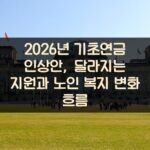2026년 기초연금 인상안, 달라지는 지원과 노인 복지 변화 흐름