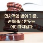 민사책임 범위 기준, 손해배상 한도는 어디까지일까
