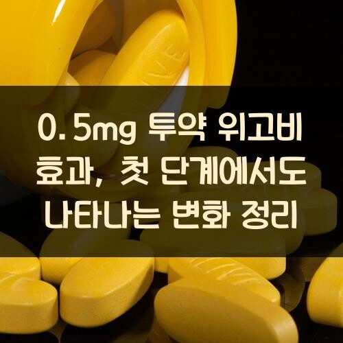 0.5mg 투약 위고비 효과, 첫 단계에서도 나타나는 변화 정리