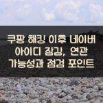 쿠팡 해킹 이후 네이버 아이디 잠김, 연관 가능성과 점검 포인트