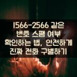 1566-2566 같은 번호 스팸 여부 확인하는 법, 안전하게 진짜 전화 구별하기