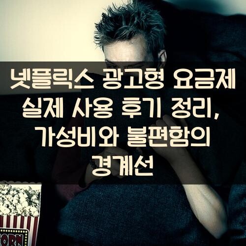 넷플릭스 광고형 요금제 실제 사용 후기 정리, 가성비와 불편함의 경계선