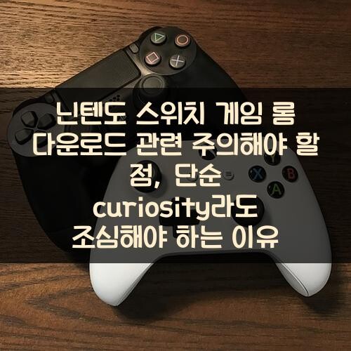 닌텐도 스위치 게임 롬 다운로드 관련 주의해야 할 점, 단순 curiosity라도 조심해야 하는 이유