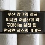 부산 창고형 약국 위치와 저렴하게 약 구매하는 실전 팁, 현명한 약쇼핑 가이드