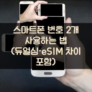스마트폰 번호 2개 사용하는 법 (듀얼심·eSIM 차이 포함)